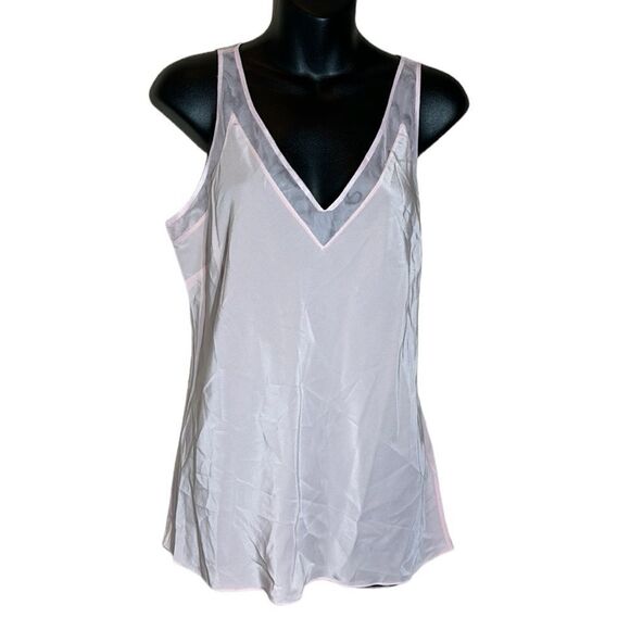 Ted baker London leiaa dusky pink 100% silk cami mesh sheer fairy ballerina - Picture 2 of 9